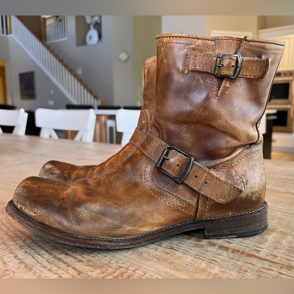 Frye men’s boots dean moto size 9